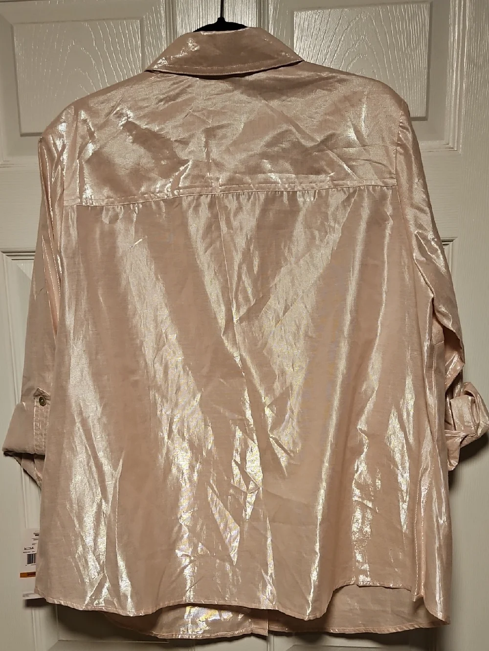 Ruby Rd. Shimmer Button-Down Camp Shirt - Picture 4 of 6